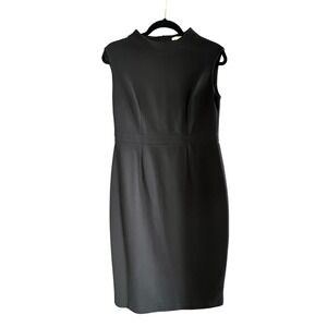 Boden‎ Black Sleeveless Mock Neck Sheath Dress Career Work Cocktail Party